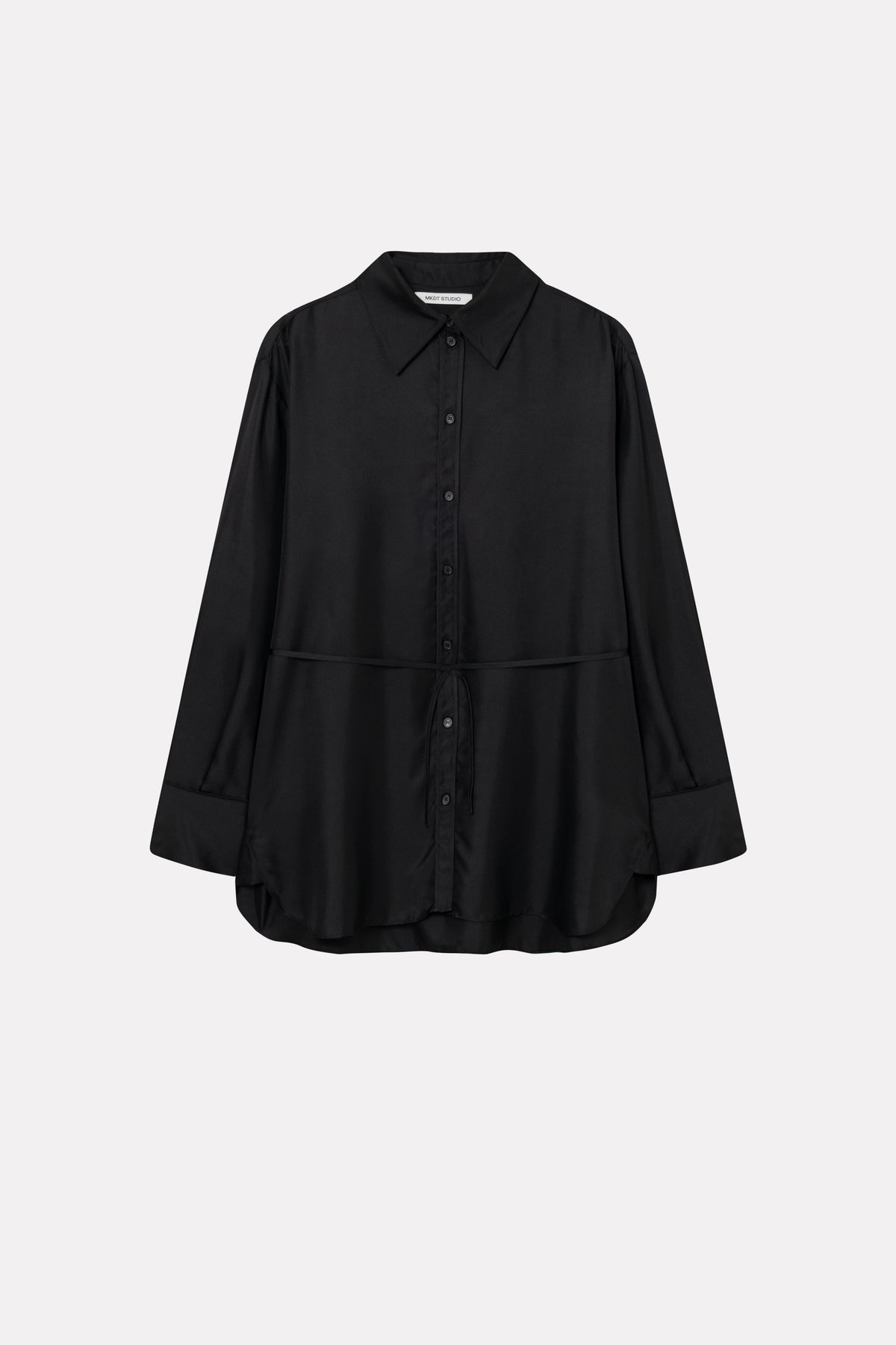 MKDT Studio SEBASTIANA MATTE SILK TWILL Shirts BLACK