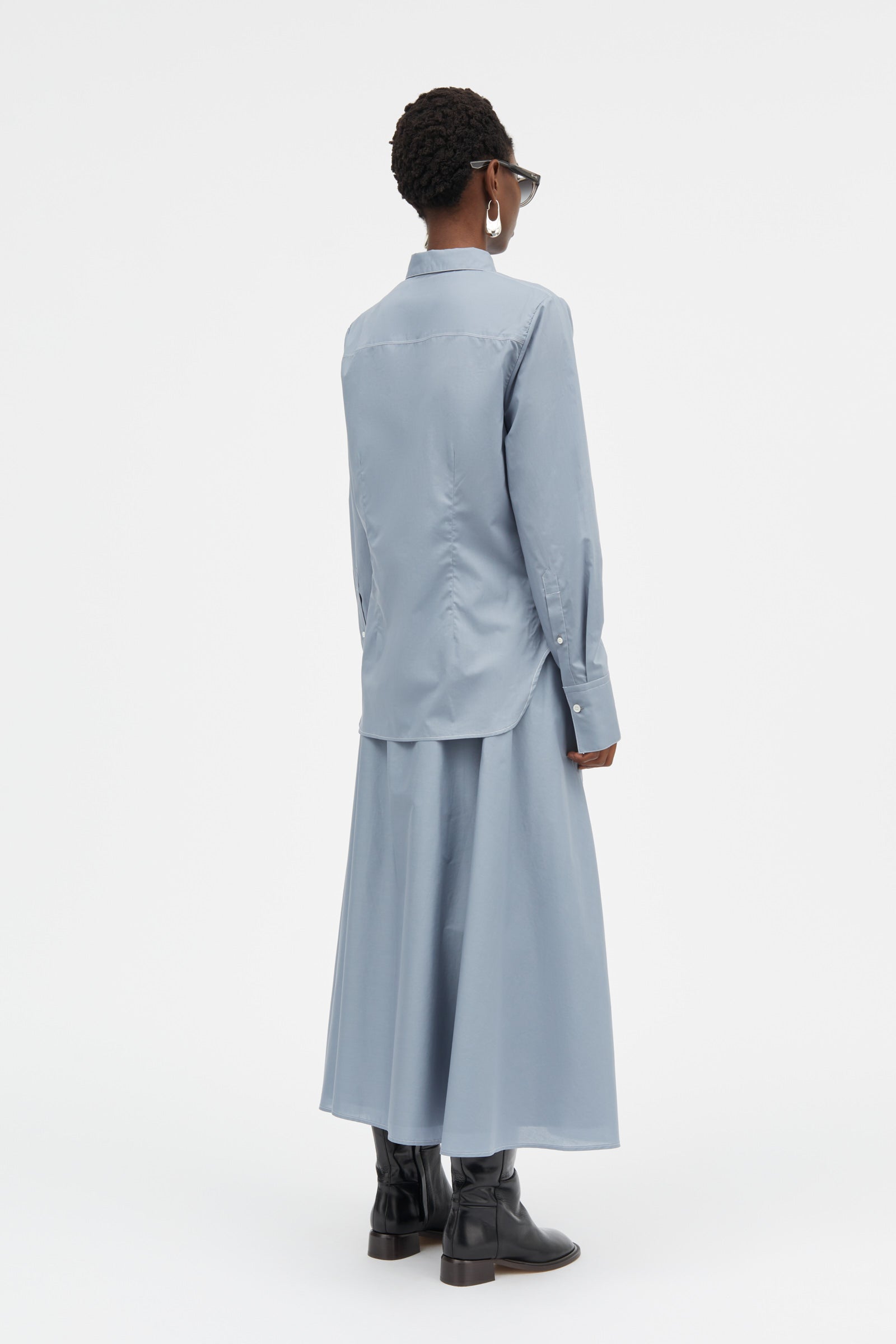 Mark Kenly Domino Tan Sadja Sheer Cotton Shirts BLUE