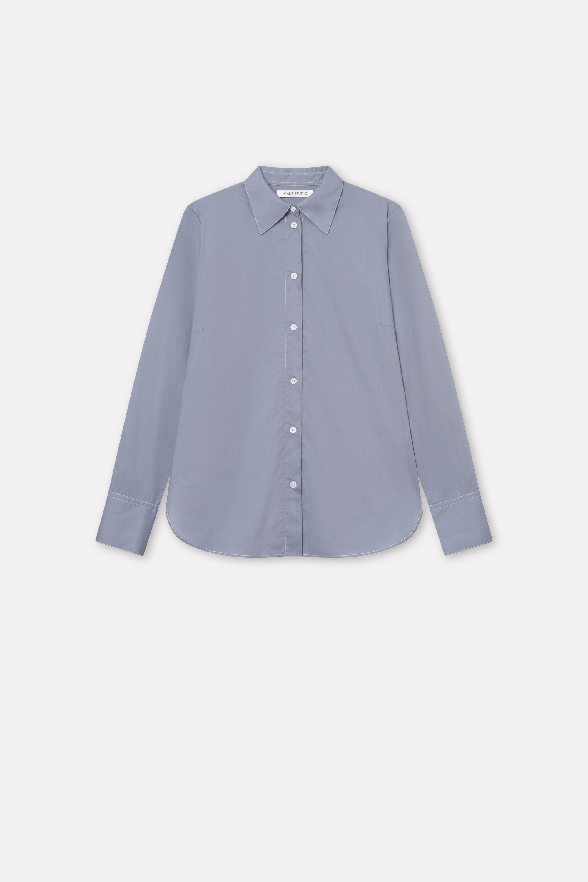 Mark Kenly Domino Tan Sadja Sheer Cotton Shirts BLUE