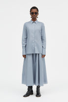 Mark Kenly Domino Tan Sadja Sheer Cotton Shirts BLUE