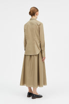 Mark Kenly Domino Tan Sadja Sheer Cotton Shirts KHAKI