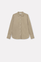Mark Kenly Domino Tan Sadja Sheer Cotton Shirts KHAKI
