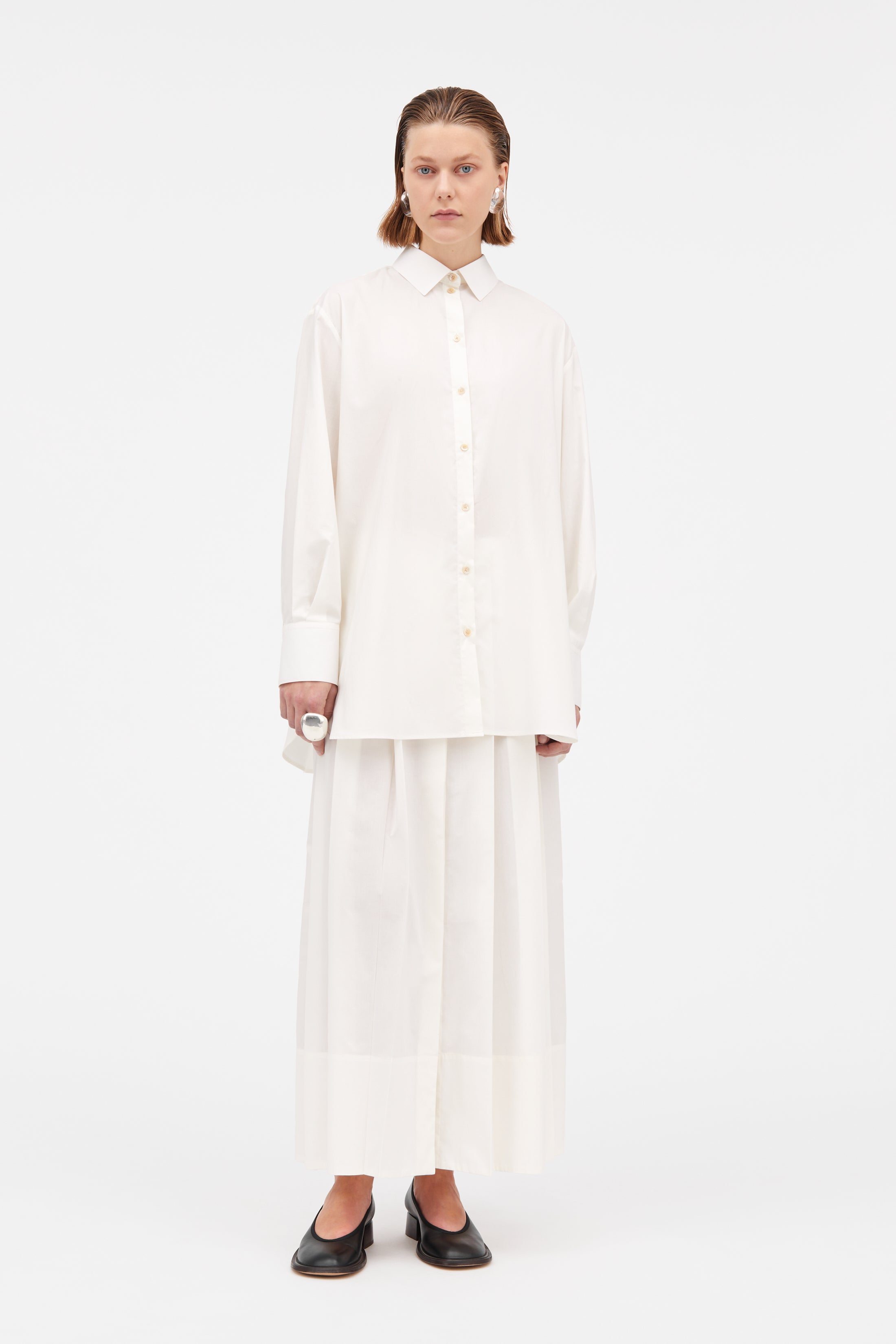 MKDT Studio Sevasti Sheer Cotton Organic Shirts BABYS BREATH