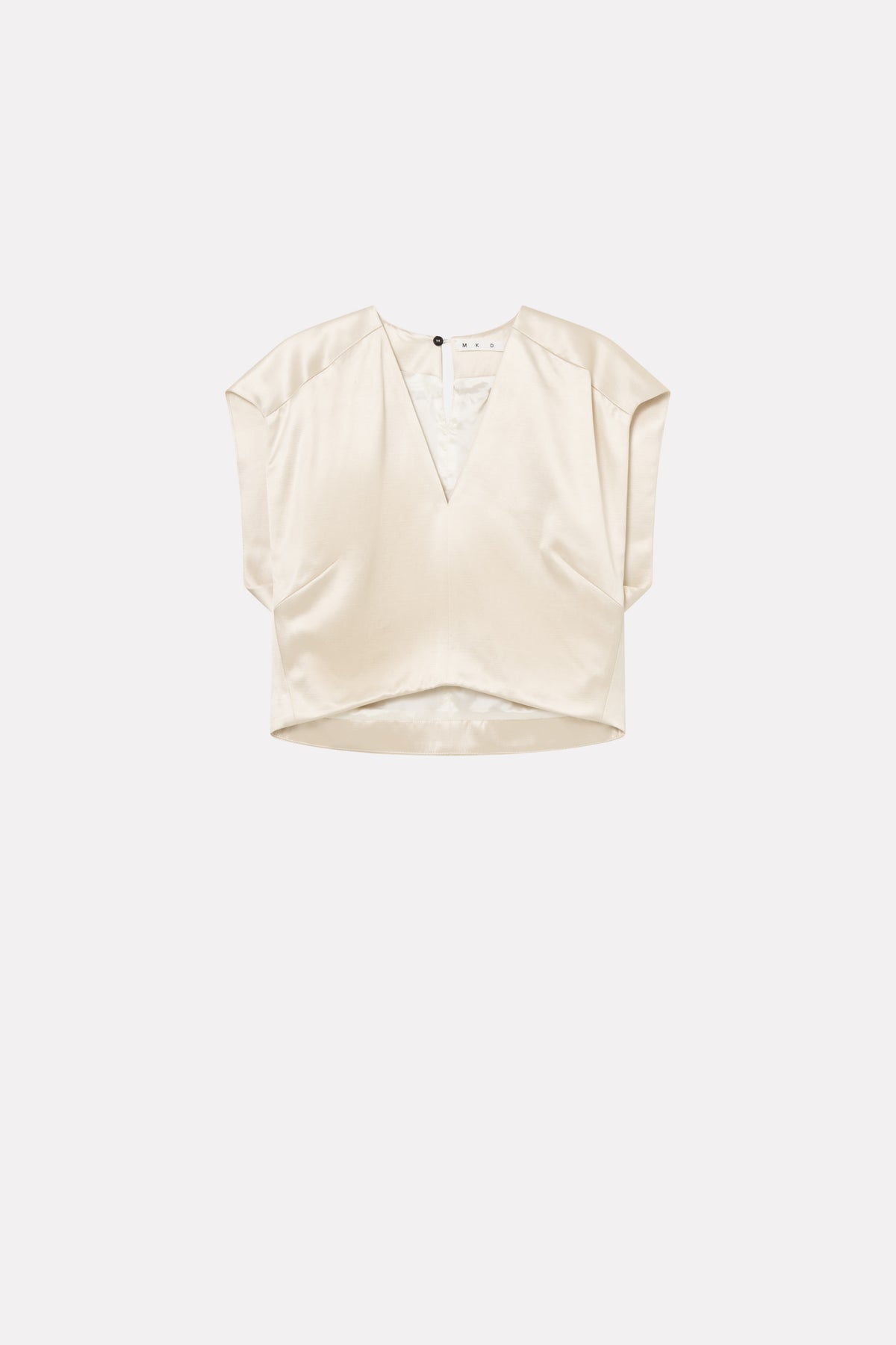 MKDT Studio TADAO-ATELIER SHINY COTTON MIX Vest METALIC CREAM