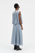 Mark Kenly Domino Tan Tahira Sheer Cotton Blouses BLUE