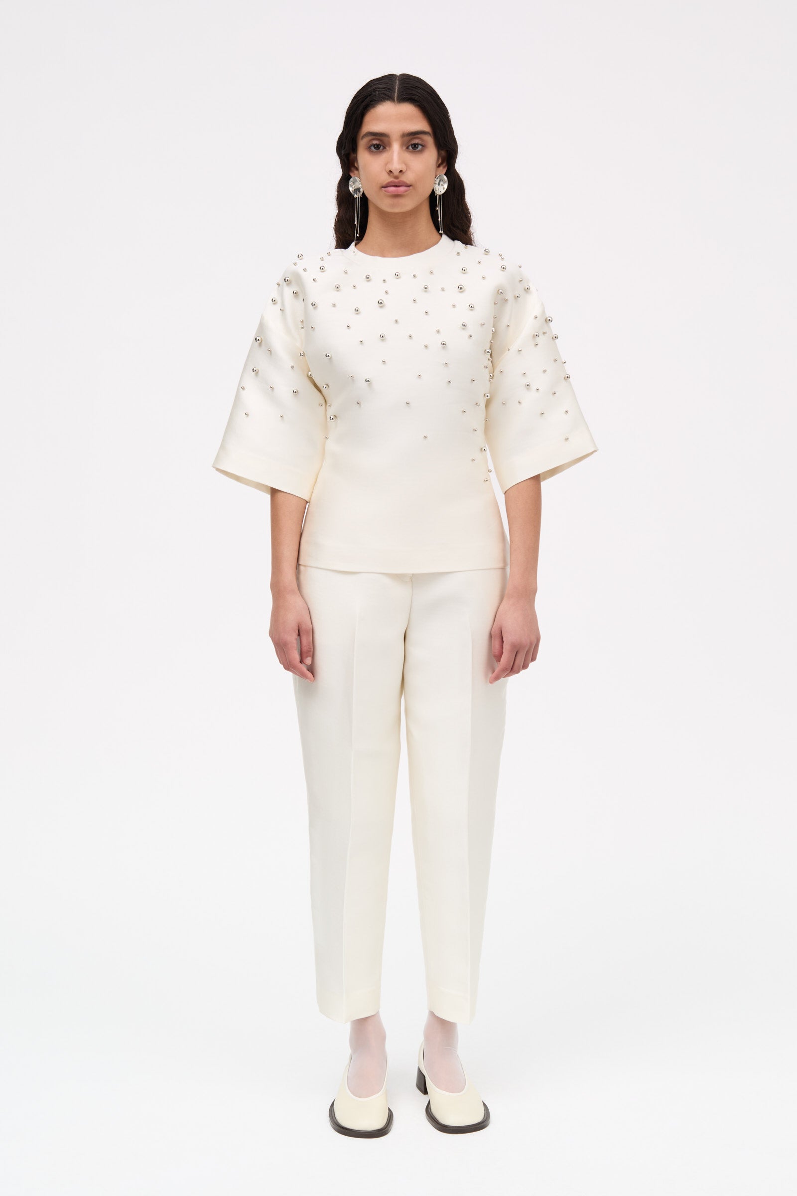 MKDT Studio Teagan-atelier Silk Tech T-Shirts IVORY