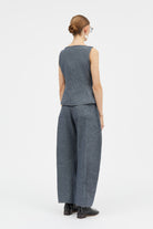 Mark Kenly Domino Tan Tura Soft Denim Vest NAVY