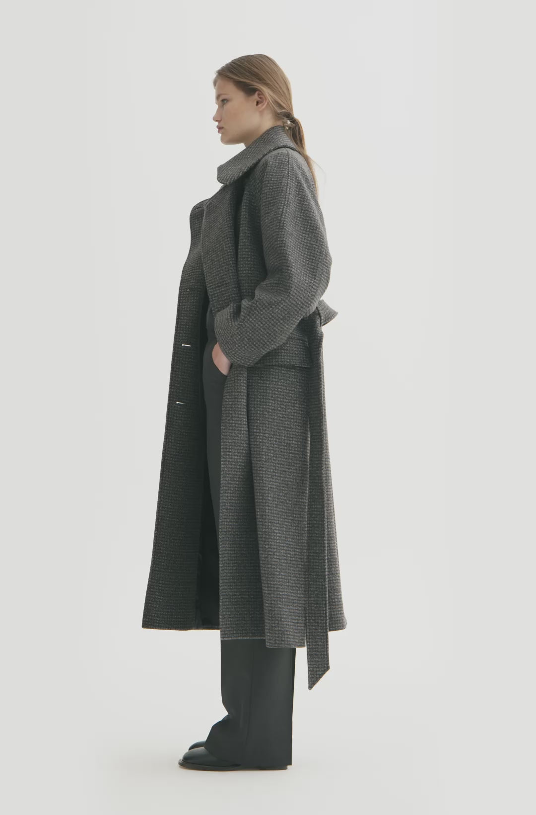 MKDT Studio CIBEL CHECK COAT Coats GREY CHECK