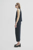 MKDT Studio PANNE CREPE GEORGETTE Pants NAVY
